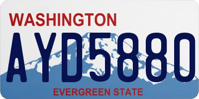 WA license plate AYD5880