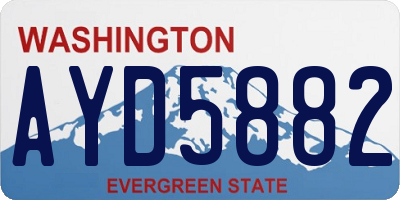 WA license plate AYD5882