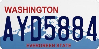 WA license plate AYD5884