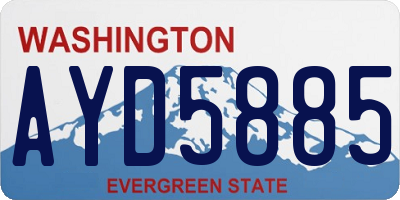 WA license plate AYD5885