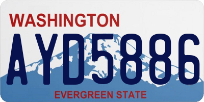 WA license plate AYD5886