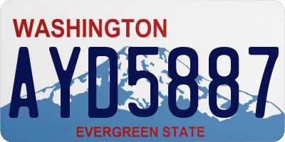 WA license plate AYD5887