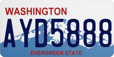 WA license plate AYD5888
