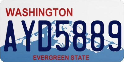 WA license plate AYD5889