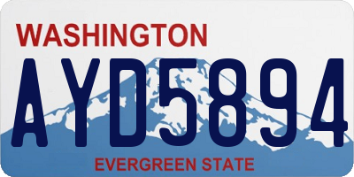 WA license plate AYD5894