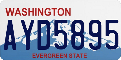 WA license plate AYD5895