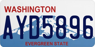 WA license plate AYD5896