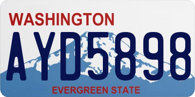WA license plate AYD5898