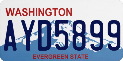 WA license plate AYD5899