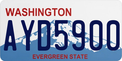 WA license plate AYD5900
