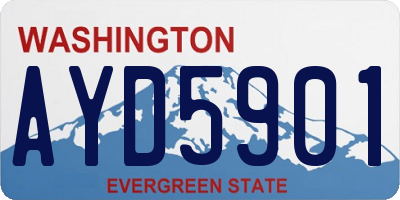 WA license plate AYD5901