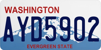 WA license plate AYD5902
