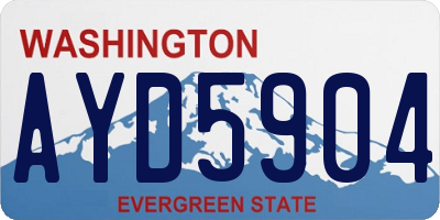 WA license plate AYD5904