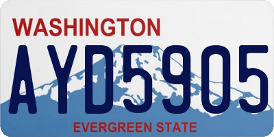WA license plate AYD5905