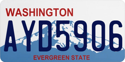 WA license plate AYD5906