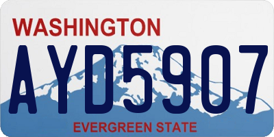 WA license plate AYD5907