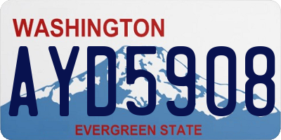 WA license plate AYD5908