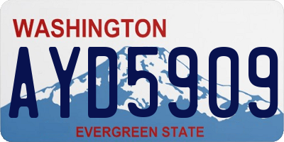 WA license plate AYD5909