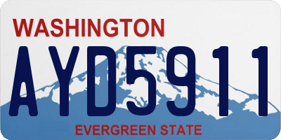 WA license plate AYD5911
