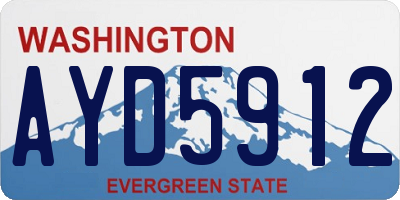 WA license plate AYD5912