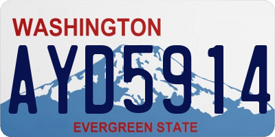 WA license plate AYD5914