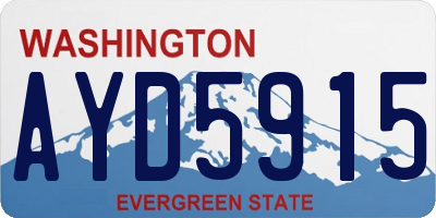 WA license plate AYD5915