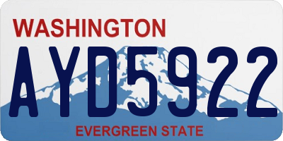 WA license plate AYD5922