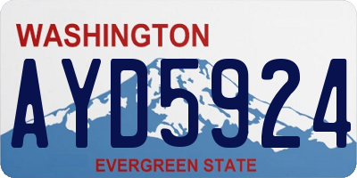WA license plate AYD5924