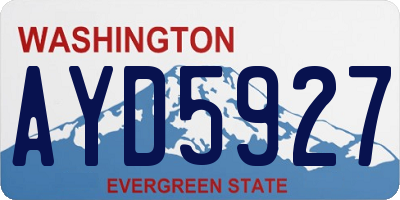 WA license plate AYD5927