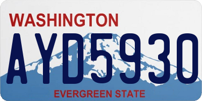 WA license plate AYD5930
