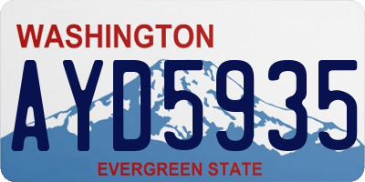 WA license plate AYD5935