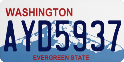 WA license plate AYD5937