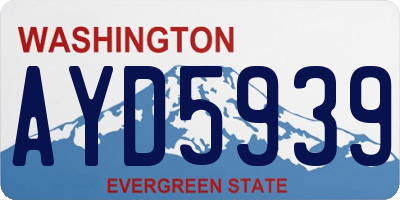 WA license plate AYD5939