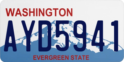 WA license plate AYD5941