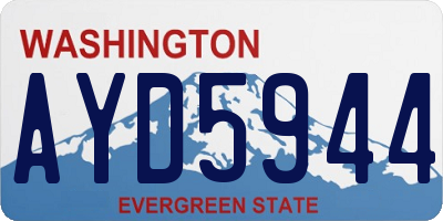 WA license plate AYD5944