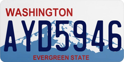 WA license plate AYD5946