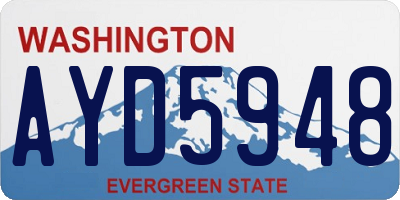 WA license plate AYD5948