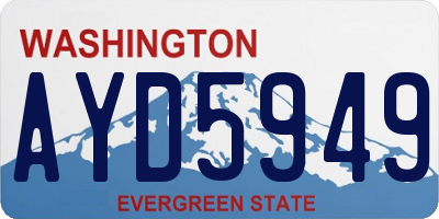 WA license plate AYD5949