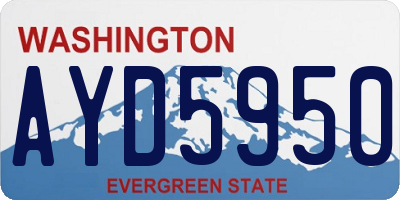 WA license plate AYD5950