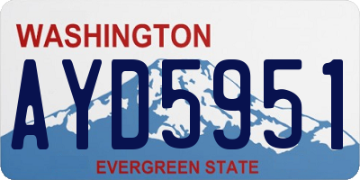 WA license plate AYD5951