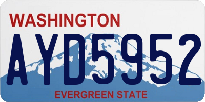 WA license plate AYD5952