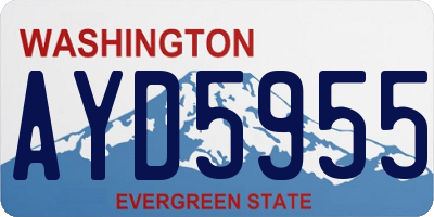 WA license plate AYD5955