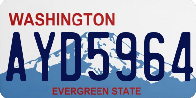 WA license plate AYD5964