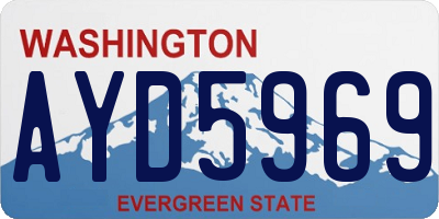 WA license plate AYD5969