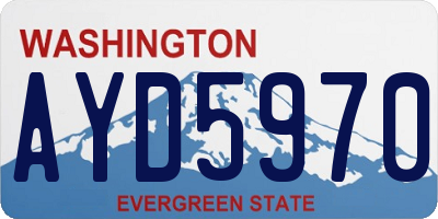WA license plate AYD5970