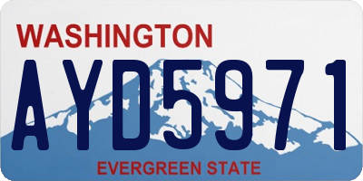 WA license plate AYD5971