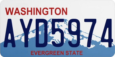 WA license plate AYD5974