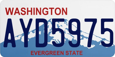 WA license plate AYD5975
