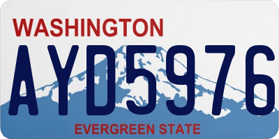 WA license plate AYD5976