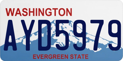 WA license plate AYD5979